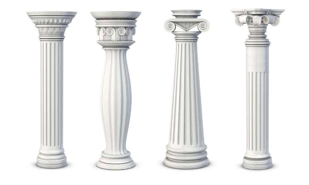 Decorate Pillar With Marble Stone