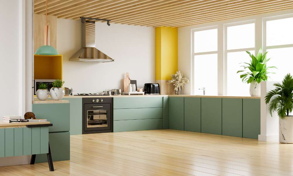 Greenery Above Kitchen Cabinets