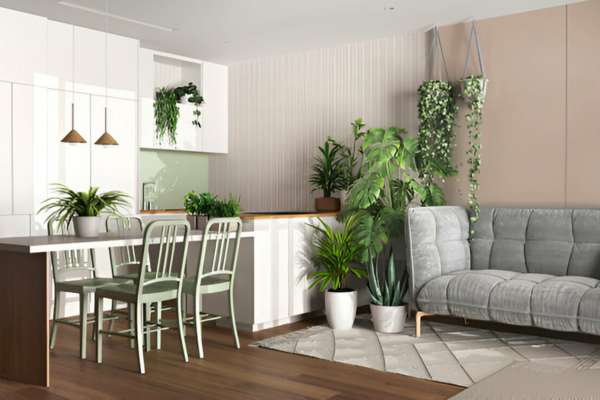 Vertical Greenery For Dining Room Living Room Combo