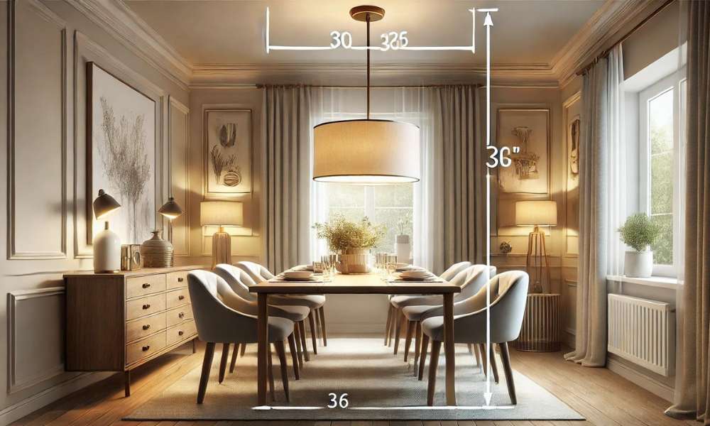 How High To Hang Dining Room Light