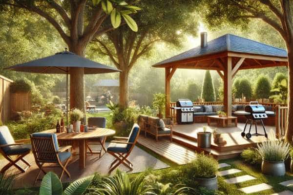 Incorporating Shade and Shelter For Backyard Barbeque