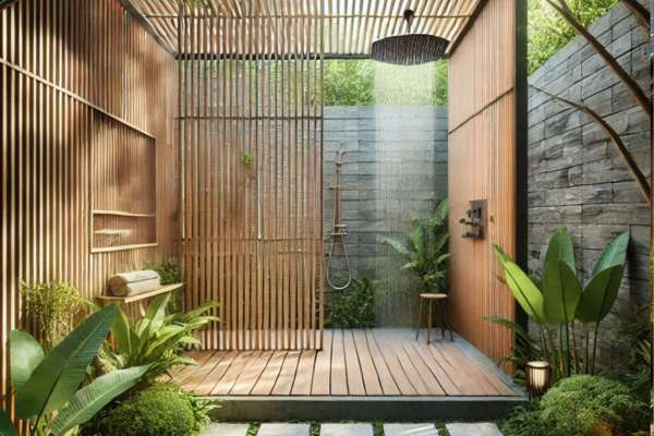 Adding Privacy: Creative Solutions for Outdoor Shower Enclosures