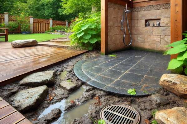 Identifying Common Drainage Issues For Outdoor Showers
