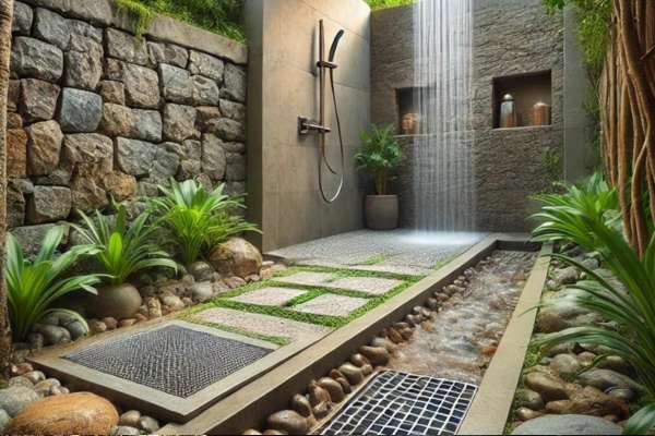 Using French Drains To Enhance Your Outdoor Shower’s Drainage