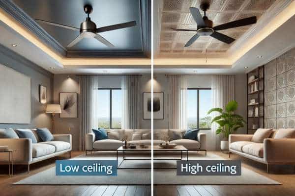 Low Ceilings vs. High Ceilings: Fan Options Explained